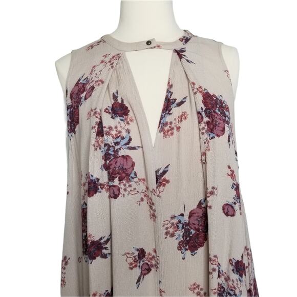 Free People Tree Swing Tunic Dress Washed Stone Floral Combo Size X-Small - Picture 9 of 13